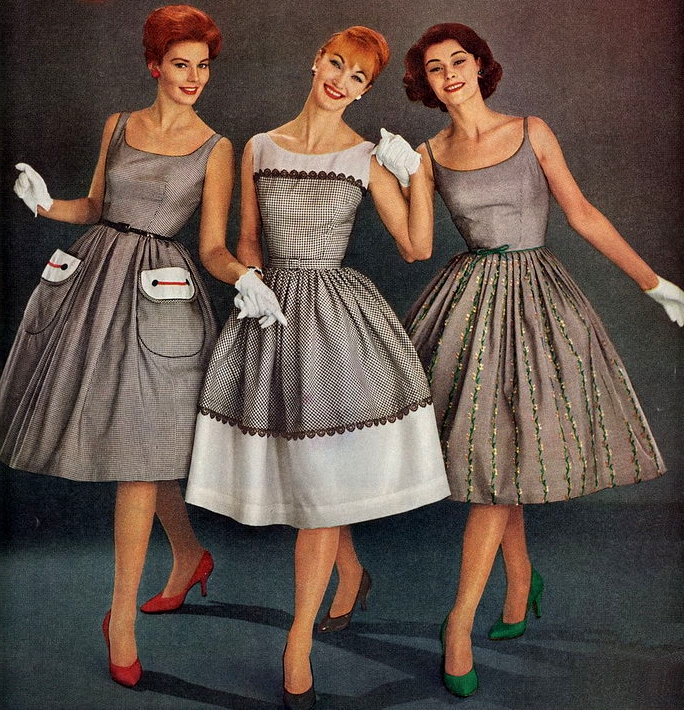 мода в 60-х годах, платья